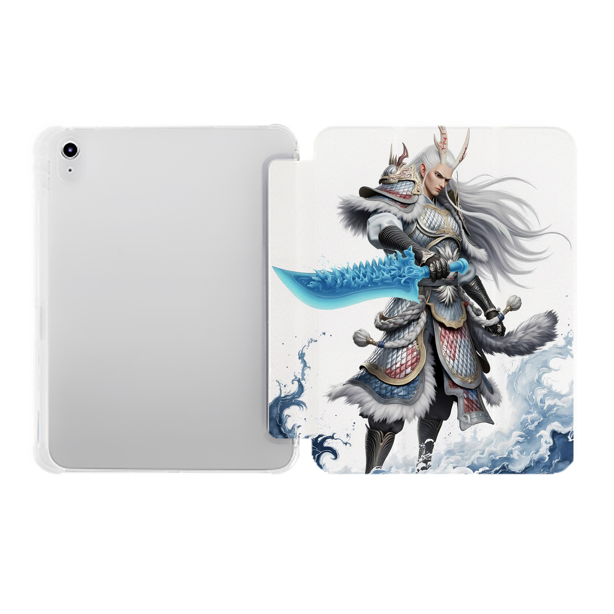 （画像用） Ne Zha 2 ナタ 魔童の大暴れ IPad ケース ペン収納付き 三つ折りスタンド PUレザー×シリコン 対応機種9.5/10.5/10.9インチ